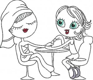 Stickdatei - Beauty Girls - Maniküre